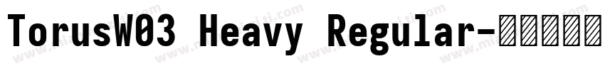 TorusW03 Heavy Regular字体转换